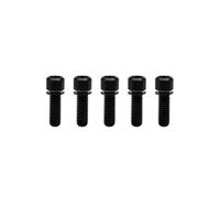 RISON-Titanium Lot de 5 Vis Hexagonales en Titane pour Vélo M5x16mm, Boulons de Tige de Vélo avec Rondelle, Vis de Potence de Vélo Vis Porte Bidon pour VTT, Vélo de Route