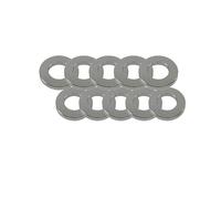 RISON-Titanium Rondelles Plates en Titane Grade 5 M10, 10 Pièces Rondelles de Sécurité DIN125, Rondelles de Carrosserie Métalliques Bagues D'étanchéité pour Vis, écrous, Tige Filetée