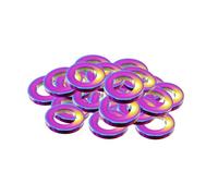 RISON-Titanium Rondelles Plates en Titane Grade 5 M6, 25 Pièces Rondelles de Sécurité DIN125, Rondelles de Carrosserie Métalliques Bagues D'étanchéité pour Vis, écrous, Tige Filetée