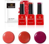 Risonniers À Ongles En Gel , Poudre De Foyer, Reflecte Rouge A015, Poppy 80568 Du Désert, Lady A004 De Pastèque, 3 X 5 Ml, Orange, Corail (Nécessite De Guérir Uv / Lampe Led)
