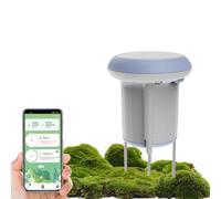 RISOON Capteur intelligent d'humidité et de température du sol WiFi/Bluetooth, aucun hub nécessaire | Moniteur de plantes d'intérieur et d'extérieur certifié étanche IP65 | Compatible avec Alexa