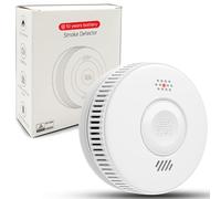 RISOON Détecteur de fumée Autonome, Détecteur de Fumée avec Capteur Photoélectrique, Détecteur d'incendie Conformi à EN14604, Alarme de 85 DB,3 Ans Batterie