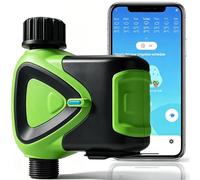 RISOON Programmateur d'Arrosage WiFi sans Hub, Minuterie d'Arrosage Connectée avec Contrôle par App 2,4 GHz, Arrosage Automatique, Compte à Rebours, Programmation, IP65 pour Jardin Pelouse Serre