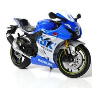 Risopen 1/12 compatible pour Suzuki 1000R Moto Modèle Jouet Mini Métal Die-Cast Moto Modèle Bleu Sport Racing Collection Cadeau Hommes Enfants Garçons (GSX R1000R)