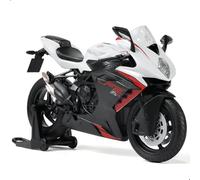 Risopen Compatible pour MV Agusta F3 RR Modèle de Moto 1/12 en Alliage moulé sous Pression Modèle de Moto pour Welly Aucun Assemblage requis Collection Mini Racing Moto pour Adulte (Blanc)