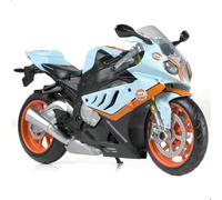 Risopen Modèle de Moto 1:12 Compatible pour BMW S1000RR en métal moulé sous Pression avec Plastique Modèle de Motor sans Assemblage requis Mini Cadeau de Moto Fini pour Adulte (Bleu)