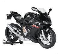 Risopen Modèle de moto 1/12 pour BMW S1000RR en alliage moulé sous pression Modèle de moto pour Welly Aucun assemblage requis Mini Racing Moto Collection Cadeau pour adulte (Noir)