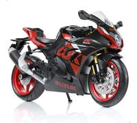 Risopen Modèle de moto 1:12 pour Suzuki GSX R1000R en métal moulé sous pression avec plastique Modèle de moto sans assemblage requis Mini cadeau de moto fini pour adulte