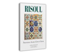Risoul, Provence-Alpes-Côte d'Azur, France Poster sur toile pour décoration de chambre à coucher, bureau, chambre, cadeau 20 x 30 cm
