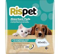 RISPET Tapis hygiéniques pour Chiens 60 x 60 cm, Haute Absorption avec Technologie contrôle des odeurs, 14 unités