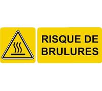Risque de brulure (15x5.2cm) - Sticker/autocollant