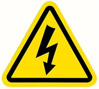 Risque Électrique Avertissement 15 unité de 4 cm Panneau Autocollant Triangle Jaune Risque Danger (4 cm, électrique)