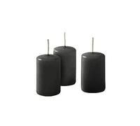 Risthò 56200_18 Bougies Cire, Noir, Diamètre 4 cm, Hauteur 7 cm, 12 pièces