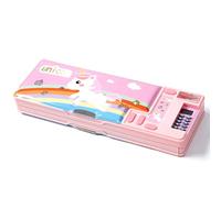 Ristpal Trousse multifonctionnelle pop-up pour filles et garçons, mignonne boîte à crayons de dessin animé, organisateur, papeterie, taille-crayon, emploi du temps, tableau blanc, fournitures