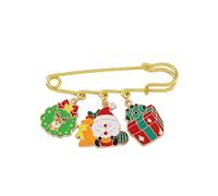 Ristyur Broche Bonhomme de Neige du Père Noël, Broches de Noël atmosphériques en Alliage de Zinc, Fournitures de vêtements de fête pour Robes de mariée, Chapeaux, écharpes, Foulards, Sacs, vêtements
