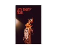 RISUANHENM Poster artistique « Late Night with The Devil » pour décoration de chambre à coucher, décoration murale sans cadre, 40 x 60 cm