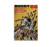 RISUANHENM Poster artistique vintage de rugby pour décoration de chambre à coucher, décoration murale sans cadre, 20 x 30 cm