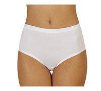 Risveglia i Sensi Lot de 6 culottes pour femme maxi taille haute en coton Modal avec bord plat sans élastique, Noir , XL