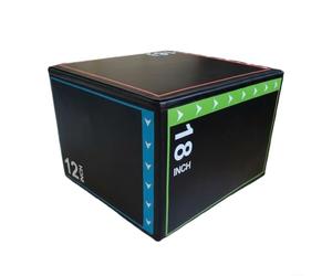 Risveglio 3 en 1 en mousse haute densité Plyo Box Jump Training et exercices de gym à domicile, absorption des chocs, stable, noir (30 x 40 x 45 cm)