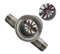 Risveglio 304 pour indicateur de débit d'eau à filetage externe en acier inoxydable, DN15 DN50 pour pipeline, verre, industrie alimentaire et nouvelles énergies, gris