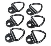 Risveglio Acier au carbone de type D pour ancre à anneau et kit d'arrimage de remorque V-for Ring Remorque, charge de 2000 kg, finition noire résistante à la rouille, lot de 6