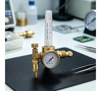 Risveglio Argon CGA580 Régulateur de débit CO2 pour soudage MIG TIG Laiton | Régulateur de débit en laiton CGA580 Argon MIG TIG Soudure Transparent