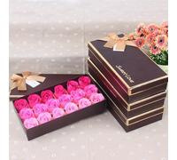 Risveglio Arrangement de 18 roses de savon de luxe, boîte cadeau florale | Avec un arôme subtil pour la décoration de la fête de la femme et de la Saint-Valentin