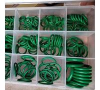 Risveglio Assortiment de 270 pièces en nitrile vert pour bagues toriques | Joints métriques pour compresseur de climatisation, systèmes, robinets, équipements pneumatiques et réparation d'appareils
