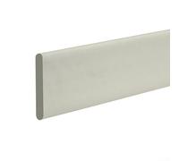 Risveglio Autocollant pour plinthe Blanc 200 cm | Grande flexibilité, se plie autour des coins, dos automatique, longueur 200 cm, facile à couper