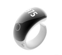 Risveglio Bague de compteur numérique Tasbih intelligente pour Zikr - Perles de doigts électroniques avec affichage du temps de prière - Chargement USB (blanc)