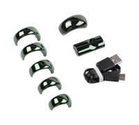 Risveglio Bague de compteur numérique Tasbih intelligente pour Zikr - Perles de doigts électroniques avec affichage du temps de prière et chargement USB (vert)
