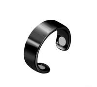 Risveglio Bague ouverte magnétique réglable en alliage de zinc noir | Maintien magnétique puissant, design ouvert réglable, construction en alliage de zinc, finition noire