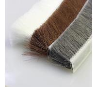 Risveglio Bande d'étanchéité à brosse pour boudin de porte - 5 couches - Anti-bruit et coupe-vent - 9 x 23 mm - Marron - 9 x 23 mm