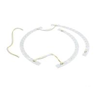 Risveglio Bande lumineuse LED incurvée de 38 cm pour ventilateur de plafond, double barre de 36 W avec support magnétique, kit de lentilles à changement de couleur (bande lumineuse)