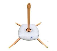 Risveglio Base de parasol pliable en métal, pour l'extérieur, jardin robuste avec sac de ballast, convient aux poteaux jusqu'à 3,2 cm, ancre de plage portable, marron 55 cm (4)