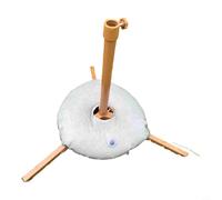 Risveglio Base de parasol pliable en métal, pour l'extérieur, jardin robuste avec sac de ballast, convient aux poteaux jusqu'à 3,2 cm, ancre de plage portable, marron 55 cm (3)