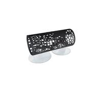 Risveglio Betta - Cachette tunnel pour petits poissons et crevettes - Décoration d'aquarium creuse sûre avec grandes ouvertures - Décoration en résine facile à nettoyer - Noir