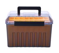 Risveglio Boîte à leurres de pêche avec 24 compartiments, modulaire 3 rangs | Organiseur pour hameçons, appâts, crevettes, étui de rangement étanche en ABS avec trous de drainage
