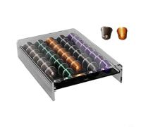 Risveglio Boîte de rangement en acrylique pour capsules de café - 40 emplacements - Transparent - Décoration facile