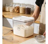Risveglio Boîte de rangement scellée avec couvercle, 5,5 l pour grand récipient en plastique pour lessive et farine de riz, organisateur hermétique transparent pour la cuisine et la maison
