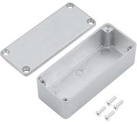 Risveglio Boîtier en aluminium pour appareils électroniques, 92 x 38 x 31 mm, 2 mm d'épaisseur, argenté, pédale d'effet guitare à monter soi-même avec 4 vis