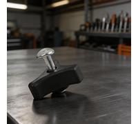 Risveglio Boulon de poignée de tondeuse à gazon noir avec bouton triangulaire, vis en fer zingué de 52 mm, réparation de machine de jardin