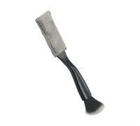 Risveglio Brosse de nettoyage à double extrémité en nylon doux et velours corail pour grille d'aération, tableau de bord, boutons, outil de détail