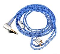 Risveglio Câble d'écouteurs plaqué argent pour LS50 LS70 LS200 LS300 E40, 8 brins A2DC 1,2 m pour Audiophile IEM Noir/bleu/argenté (bleu)
