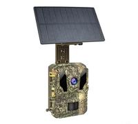 Risveglio Caméra de suivi solaire d'extérieur 4K HD 64 MP WiFi BT connectée pour caméra de piste Détection PIR 120 degrés Vitesse 0,2 s IP66 Classé Jardin Sec