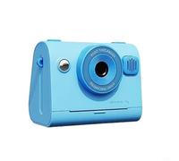 Risveglio Caméra d'impression avec double objectif, caméra selfie HD avant et arrière, appareil photo numérique portable ABS avec impression couleur, rose (caméra à impression bleue)