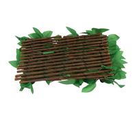 Risveglio Clôture de jardin télescopique réglable avec fausses feuilles, treillis extensible en bois pour terrasse, cour, décoration de fenêtre, orchidée violette