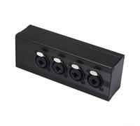 Risveglio Combinateur audio passif XLR à 4 canaux, mélangeur de microphone XLR équilibré avec châssis en aluminium, distributeur de signal à faible bruit pour studio, scène et diffusion en direct