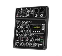 Risveglio Console de mixage audio portable à 4 canaux, support 48 V, petite carte son pour performance et utilisation en extérieur