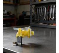 Risveglio Electrovanne d'entrée pour machine à glaçons Manitowoc 220V-240V | Solénoïde d'entrée d'eau 50 Hz/60 Hz 6 W avec connecteur de tuyau amélioré, ABS jaune pour pièce de rechange pour fabrication